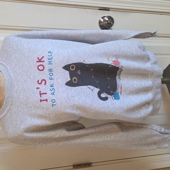 Tops - Gray its ok to ask for help sweatshirt